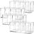 4 Pack Acrylic Pen Pencil Holder – 4 Compartments Clear Pencil Pen Holder Organizer – Makeup Brush Holder Acrylic Pencil Organizer Cup for Office Home Supplies Desk Accessories