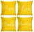 Britimes Yellow Set of 4 Throw Pillow Covers Home Decor Pillow Cases Decorative 18X18 Inches Outdoor Cushion Couch Sofa Cojines Pillowcases Sunshine Happy Love Smile
