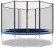 FDW 10FT Trampoline with Enclosure Net Ladder Outdoor Fitness Trampoline PVC Spring Cover Padding for Children and Adults