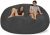 Chill Sack Bean Bag Chair: Giant 8′ Memory Foam Furniture Bean Bag – Big Sofa with Soft Micro Fiber Cover – Charcoal
