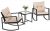 FDW Wicker Patio Furniture Sets Outdoor Bistro Set Rocking Chair 3 Piece Patio Set Rattan Chair Conversation Set for Backyard Porch Poolside Lawn with Coffee Table,Black