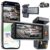 4K Dash Cam Front and Rear and Inside, UHD 2160P Night Vision 3 Channel Dash Camera for Cars, 3.16” IPS Screen Dual Dashcam with Speed Recording, App Control,24H Parking Mode,G-Sensor