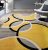 Rugshop Contemporary Abstract Circles Area Rug 5′ 3″ x 7′ 3″ Yellow