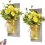 Wall Decor Mason Jar Sconces – Rustic Farmhouse Home Decor with Remote Control Wall Lights and Yellow Rose for Bedroom Wall Decor Living Room Kitchen Decorations Set of Two