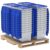 Akro-Mils KeepBox 12 Gallon Storage Container, Nesting and Stackable Plastic Storage Box with Lid Attached, Clear Tote for Garages, Closets, Moving, 21-1/2″ x 15″ x 12-1/2″, Clear/Blue, Pallet of 48