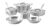 All-Clad D5 Brushed 5 Ply Stainless Steel Cookware Set 10 Piece w/ Frying Pans, Pots and Pans Set, Induction, Oven Broiler Safe 600F, Silver