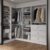 Bestar Versatile Walk-in Closet Organizer System, 97-inch White Wardrobe and Drawers for Home Storage, Bedroom, Laundry, or Entryway, 97W