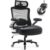 Big and Tall Office Chair 600lbs with 3D Flip Arms Adjustable Headrest – Heavy Duty Large Wheels Executive Computer Desk Chair, Ergonomic Lumbar Support Mesh High Back Plus Size Chair for Adults