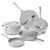 Caraway Deluxe Nonstick Ceramic Cookware Set (16 Piece) Pots, Frying Pans, Lids and Kitchen Storage – PFAS & PFOA Free – Oven Safe Ceramic Pan Set & Compatible with All Stovetops – Gray