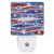 Christmas USA Flag Night Light Plug in Wall Lamp Smart Dusk to Dawn Sensor for Home Decorative, Kids Room Bedroom Bathroom Kitchen Hallway Gifts