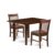 East West Furniture NDNO3-MAH-C 3 Piece Dinette Set for Small Spaces Contains a Rectangle Dining Table with Dropleaf and 2 Linen Fabric Kitchen Dining Chairs, 30×48 Inch, Mahogany