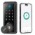 Fingerprint Keyless Entry Door Lock – 100 Code Electronic Keypad Deadbolt Lock – Smart Door Locks for Front Door – 16 Anti-Peeking Passwords App Remote Control – One Time Code – Zinc Alloy