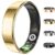 Fitness Tracker, Ultra-thin Smart Ring for Women Men,Health Activity Trackers,Fitness Ring with Sleep Tracker,Heart Rate Monitor,Step Counter,Calorie Pedometer,No Subscription,for iOS Android (Gold#9)