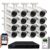 GW Security 16 Channel 4K NVR 5MP POE Audio & Video Smart AI Security Camera System – 16 x 5MP 1920P Weatherproof Bullet Cameras, Built in Microphone, Pre-Installed 4TB Hard Drive