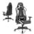 GYMAX Computer Gaming Chair, Racing Style Office Chair with Adjustable Lumbar Support Headrest, 360° Swivel, Height Adjustable Ergonomic Reclining Gaming Chair for Home Office Leisure Room (White)