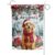 Golden Retriever Garden Flag Merry Christmas Cute Scarf Dog Farmhouse Decorative Yard Flag Vertical Banner for Outside Lawn Patio Winter Holiday Decoration 12×18 Inch Double Sided