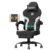 HapGIFT Gaming Chair, Computer Chair with Massage Lumbar Support, Ergonomic Gaming Chair with Footrest, High Back Adjustable Technical Fabric with Headrest, Gamer Chair for Adults (Black-White)