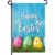 Happy Easter Eggs Garden Flag 12×18 Inch Double Sided Bunny Rabbits Ears Yard Flags Spring Garden Flags for Outside Yard Lawn Decorations