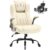 High Back Office Chair- Lifting Headrest Flip Arms Built-in Adjustable Lumbar Support, Executive Computer Desk Chair Ergonomic Design Strong Metal Base Multifunctional Home Office Work Chairs