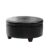 Homepop Home Decor | Upholstered Faux Leather Large Tufted Round Storage Ottoman | Button Top Ottoman with Storage for Living Room & Bedroom | Decorative Home Furniture, Black