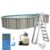 In The Swim 18′ x 33′ Oval Above Ground Swimming Pool – Excursion Package – Featuring: Sand Filter, Pump System and A-Frame Ladder
