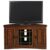 Leick Home 82385 Solid Wood Mission Corner TV Stand for 50″ TVs, Living Room Entertainment Center with Three Doors and Storage Shelves, Mission Oak
