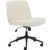 NEWBULIG Criss Cross Legged Wheels Home Office Desk Chair Wide Seat Armless Height Adjustable 360° Swivel for Vanity/Work, Beige, 25.6″ D x 33.6″ W x 27″ H