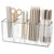 NIUBEE Acrylic Pen Holder 4 Compartments, Clear Pencil Organizer Cup for Countertop Desk Accessory Storage