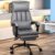 Office Chair, Ergonomic Executive PU Leather Desk Chair with Footrest & Lumbar Support, High Back Computer Task Swivel Chairs with Tilt Lock, 350LBS