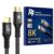 P4 Certified 8K HDMI 2.1 Cable – 3.3ft High-Speed Braided Cord for TV, AV System and Gaming, 8K@60Hz, 4K@120Hz, eARC, HDR10+, Atmos – Perfect for Apple TV, Roku, Netflix, and More