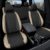 Premium Waterproof Car Seat Cover Full Set, Front and Rear Split Bench Seat Covers for Cars with Thicker Padding, Easy to Install Car Seat Cover Set (Grey) (Beige)