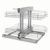 Rev-A-Shelf Dual Tier Pullout Shelf Storage Organizer for Blind Corner Kitchen or Bathroom Cabinets,15″, 4 Shelves, Silver, 5PSP-15-CR