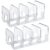 SAYEEC Acrylic File Holder, Clear File Sorter Desk File Organizer, Sturdy Desktop File Folder Organizer Rack for Envelopes Mail Letter Paper Notebook Electronics Office Supplies (4 Sections, 2 Pack)
