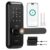Smart Door Lock with Handle – 5-in-1 Fingerprint Keyless Entry, APP Control, Keypad Deadbolt, FOB & Auto-Lock, Anti-Peep, Waterproof IP65 for Front Door Security (Black)