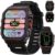 Smart Watches for Men – Military Smart Watch for Men, Fitness Watch Waterproof IP68, 24/7 Heart Rate/Sleep/Stress, Activity Trackers Compatible with Android and iOS, 100+Sport Modes (Black)