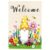 Spring Welcome Gnome Garden Flag 12 x 18 inch Double Sided Outside decorations,Flower Butterfly Small Garden Flags For Outdoor Yard Lawn