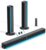 TV Sound Bar, Soundbar with RGB LED Lights & 2.1CH Bluetooth Speaker Surround System, 180W Surround Sound, AUX/Optical/HDMI ARC Home Theater Speaker, 2 in 1 Detachable for Smart TV/Projector/Gaming/PC