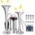 Upgraded 12V 600DB Air Horn Dual Trumpets, Super Loud Truck Train Horns Kit with Air Compressor for Any 12V SUV Motorcycle Trucks Pickup Lorries Trains Cars Boats