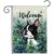 Welcome Winter Garden Flags Boston Terrier Garden Flag Cardinal Birds on Snowy Pine Tree Flag Dog Yard Flags for Outside 12×18 Double Sided Christmas Decorative Lawn Flags