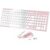 Wireless Keyboard Mouse Combo, USB Type C Rechargeable Slim Silent Compact Full-Size Keyboard with Number Pad and Cover for Windows, macOS, PC/Computer/Laptop – Rose Gold