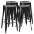 Yaheetech 30 Inches Metal Bar Stools, Set of 4 Bar Height Backless Bartools, Indoor/Outdoor Stackable Kitchen Dining Chair, High Patio Furniture, Black