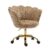ZOBIDO Comfy Home Office Task Chair with Wheels, Cute Modern Upholstered Velvet Seashell Back Adjustable Swivel Vanity Desk Chair, for Women, for Girls, Living Room(Leopard Stripe)