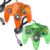 miadore 2 Packs Classic 64 Wired Controller Joystick for N64 Video Game System N64 Console (Jungle Green and Orange)